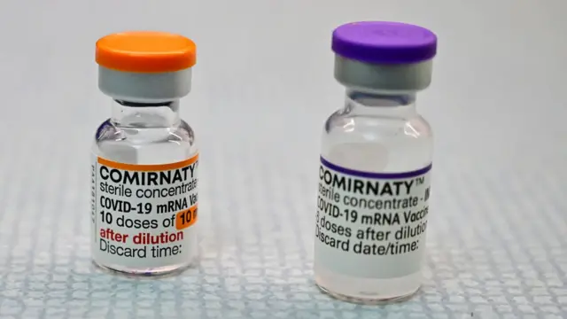 Детские и взрослые дозы вакцины Pfizer