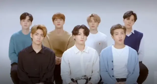 '밴 플리트 상' 수상 소감을 하고 있는 BTS