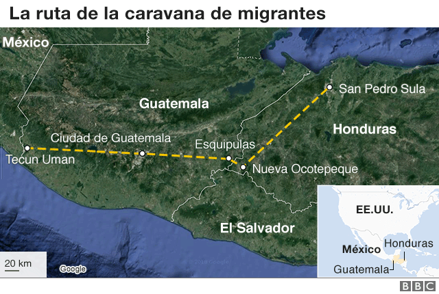 Caravana de migrantes el puente Rodolfo Robles un