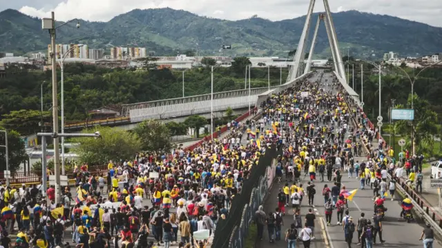 Protesta en la ciudad de Pereira.