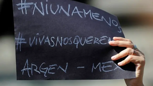 Cartel de "Ni una menos"