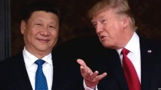 શી જિનપિંગ તથા ડોનાલ્ડ ટ્રમ્પની તસવીર