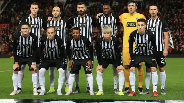 L'équipe du Partizan Belgrade.