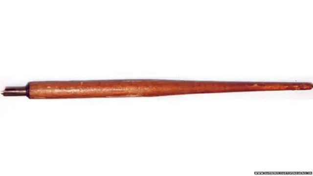 The pen used to right judgement.