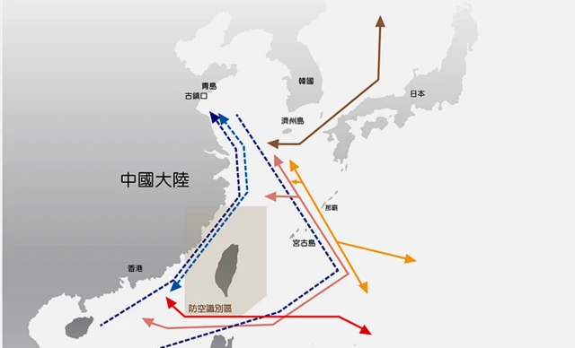 台灣軍方公布的數據指出,一年多以來,共軍飛機已經頻繁繞台飛行高達23次。