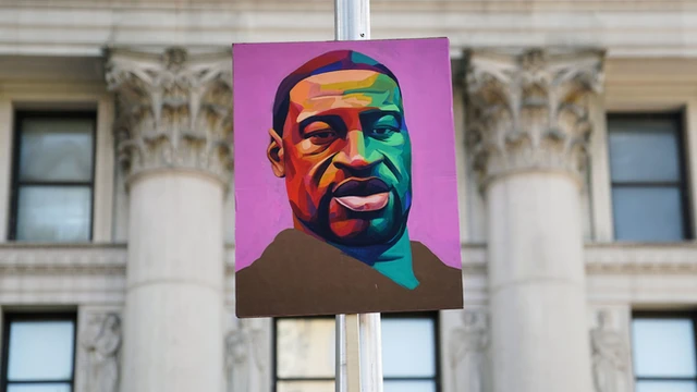 طرحی از جورج فلوید، که در شهر مینیاپولیس کشته شد