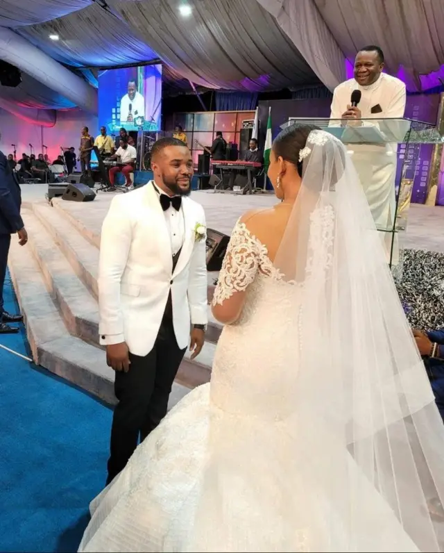 William Uchema white wedding