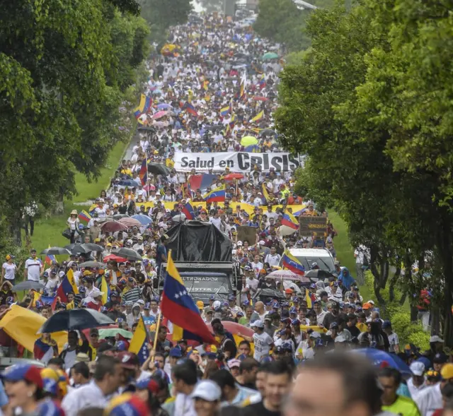 Marcha en San Cristóbal