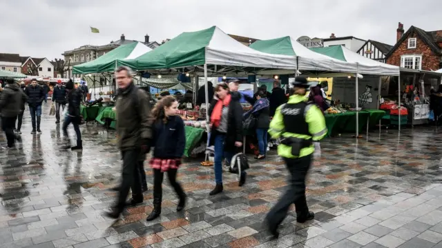 на открытом рынке в Солсбери