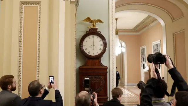 годинник, сша, шатдаун