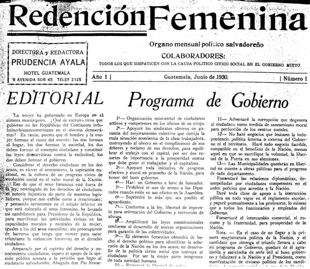 Editorial de Prudencia sobre su programa de gobierno. 1930