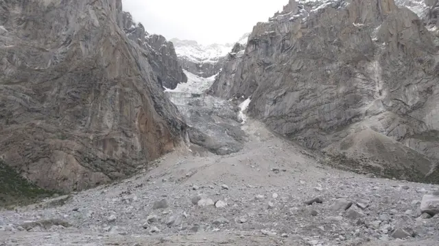 El lugar de la avalancha, llamado Gayari.