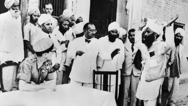 Lord Mountbatten, Then Viceroy Of India (Seated, Left) Listening To An Indian Leader From The Village Of Kahuta Complain About Recent Riots Between August 1947 And June 1948