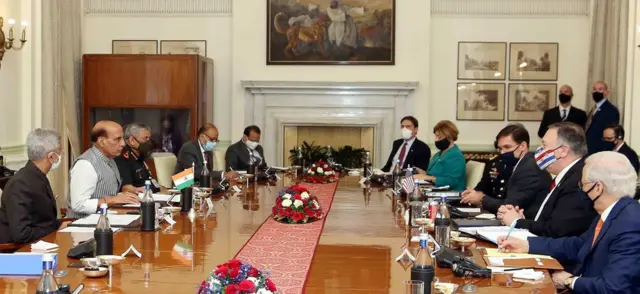 भारत-अमरीका के बीच 2+2 बातचीत