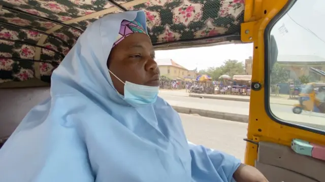 Amina Ibrahim dey ride her keke