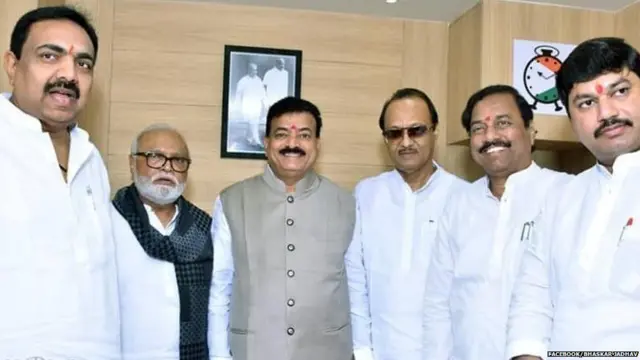 राष्ट्रवादीच्या नेत्यांसोबत भास्कर जाधव