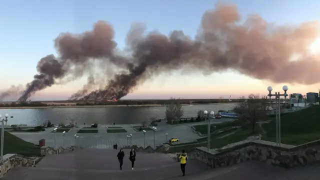 Пожежа біля Херсона