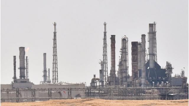 Aramco oil facility near al-Khurj area, just outside the Saudi capital Riyadh, on 15th September 2019