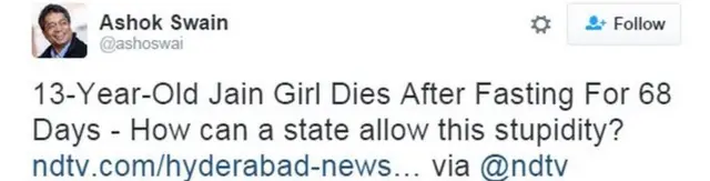 ¿Cómo puede el estado permitir esta estupidez?", se preguntó @ashoswai.