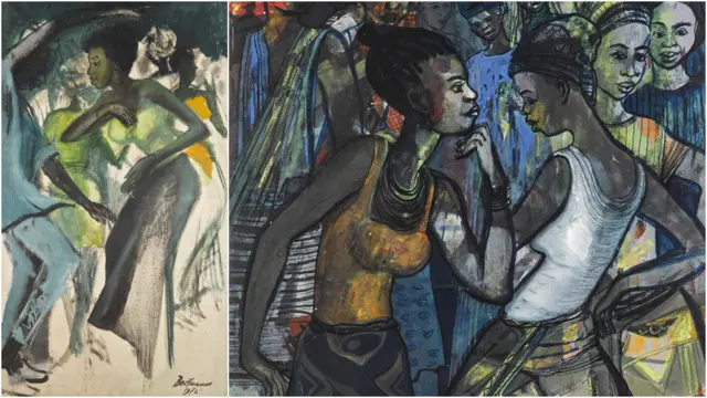 Image composée deux œuvres d'art