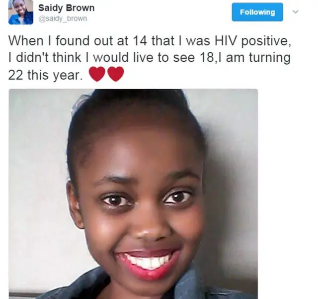 Cuando me enteré a los 14 años que era VIH positiva, no pensé que viviría hasta los 18. Este año cumplo 22. ❤❤