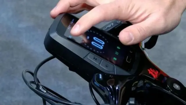 乐视展台的安卓动力自行车