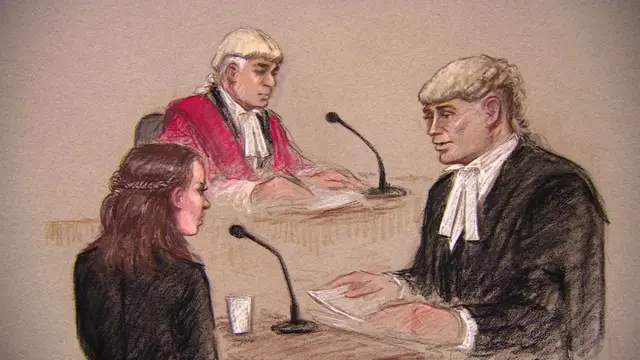 英国伦敦一场刑事案件庭审盘问证人过程的素描(23/5/2017)