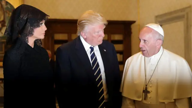 Папа, Трамп и Мелания