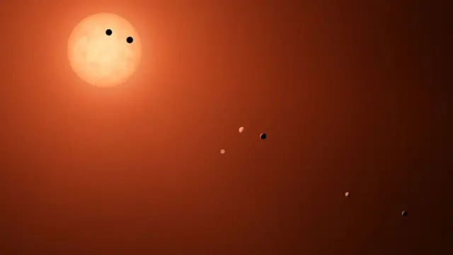 Trappist 1 illüstrasyonu