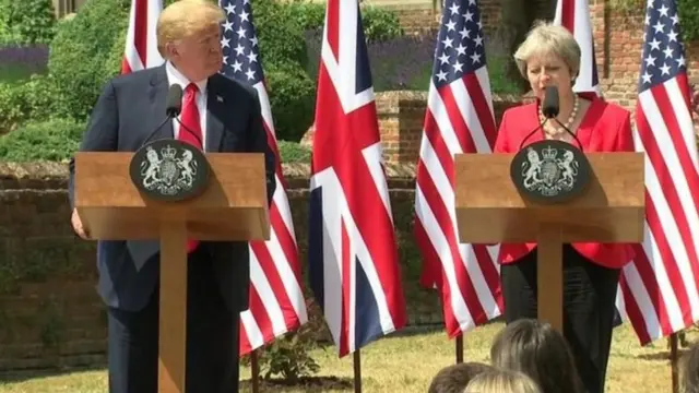 تريزا ماي ترامب