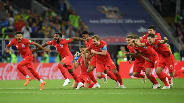England celebrating