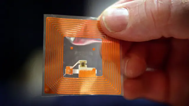 Una etiqueta RFID