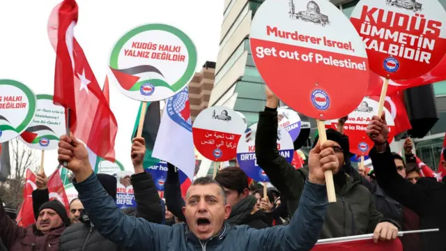 ประท้วงต้านยกเยรูซาเลมเป็นเมืองหลวงอิสราเอล