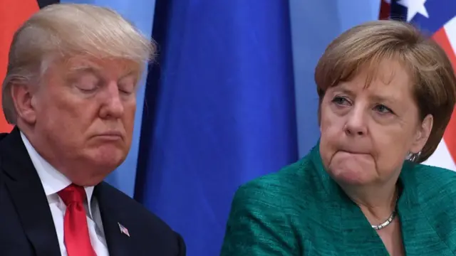 Donald Trump y Angela Merkel