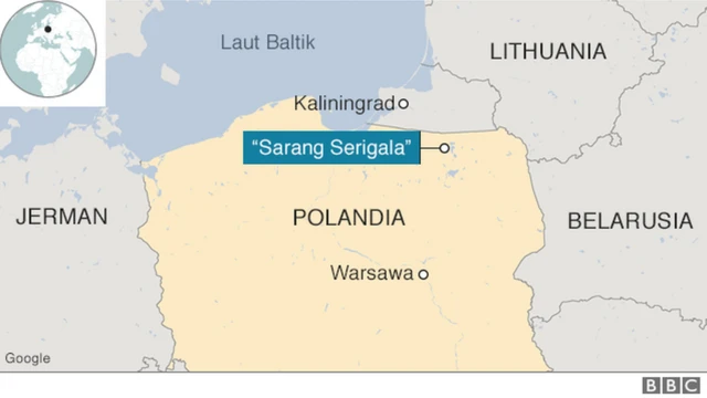 Peta lokasi Sarang Serigala