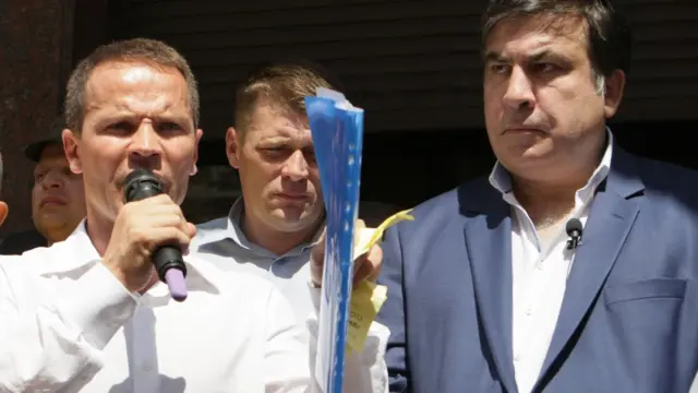 Юрій Дерев'янко та Міхеіл Саакашвілі, травень 2017 року