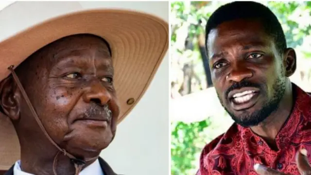 Museveni and Bobi Wine