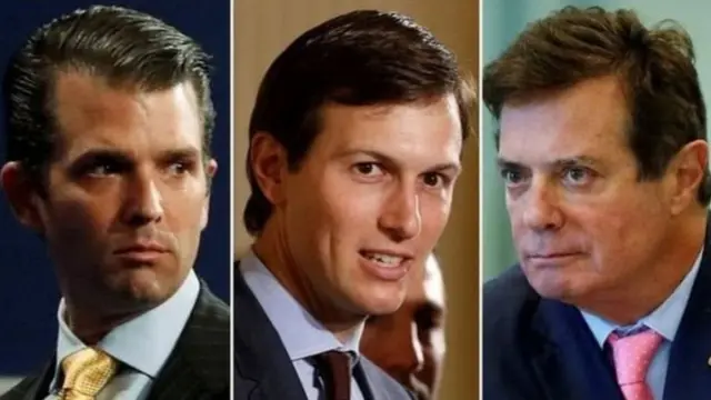 ट्रंप जूनियर, जैरेड कशनर और ट्रंप के कैंपेन मैनेजर