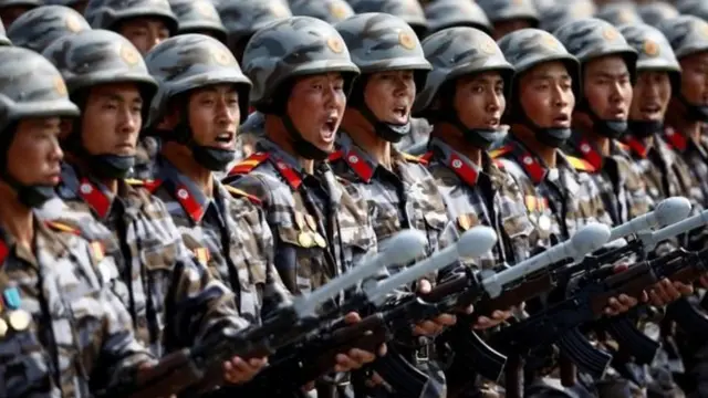 प्योंगयांग में परेड