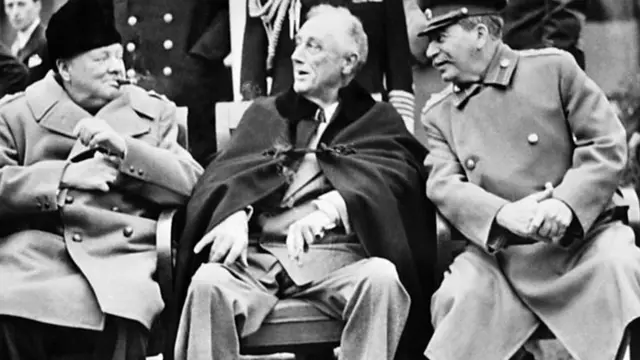 丘吉尔，罗斯福，斯大林