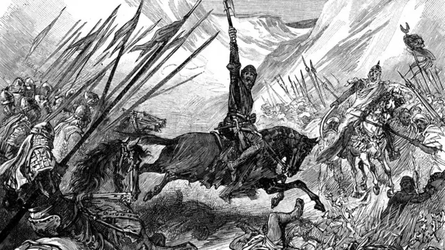 انگلینڈ کے بادشاہ رچرڈ شیردل یروشلم کے راستے میں ایک معرکے کے دوران