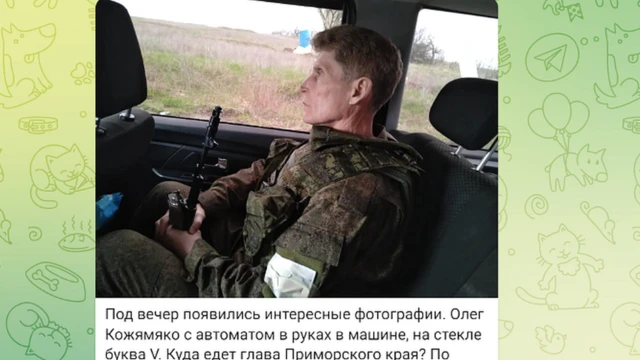 Губернатор Кожемяко на фото в одном из телеграм-каналов