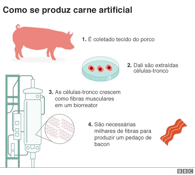 como se produz carne artificial