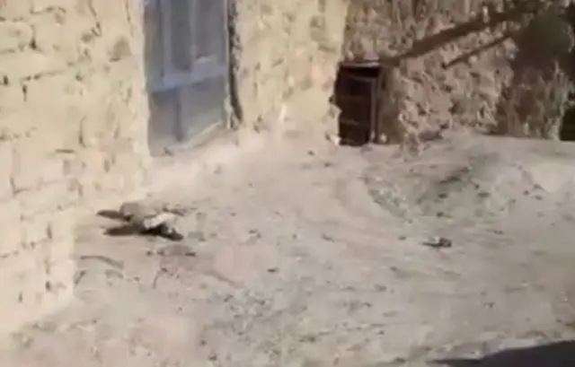 باحة صغيرة أما منزل