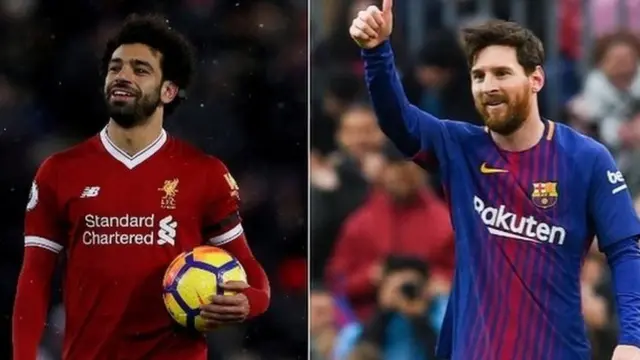 Mo Salah and Lionel Messi
