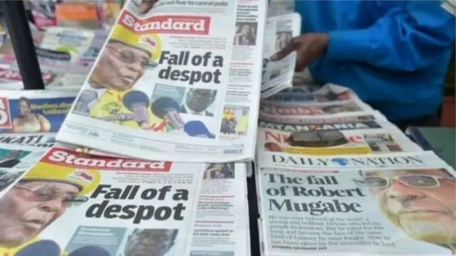 तख़्तापलट की ख़बर अख़बारों में