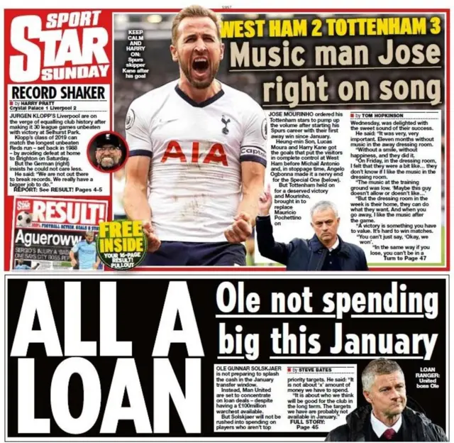 Shafin baya na Jaridar Star Sport ta Ingila