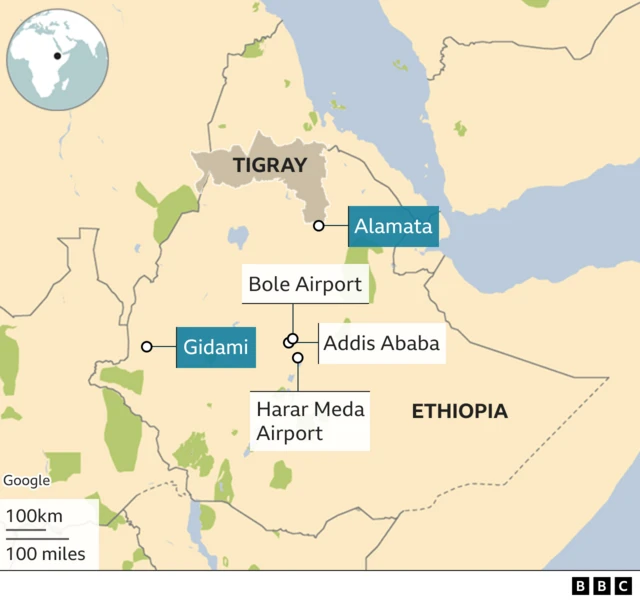 መዕርፎ ነፈርቲን፡ ክልተ ዒላማታት መጥቃዕቲ ኣየርን ዘርኢ ካርታ