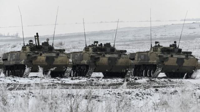 Российские танки на границе с Украиной