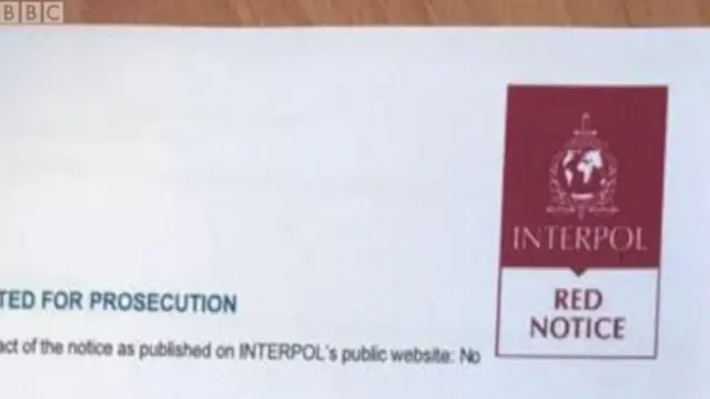 ઇન્ટરપોલ રેડ કોર્નર નોટિસ